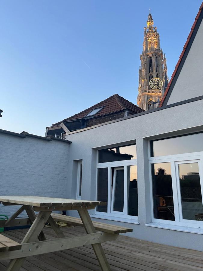 Rooftop Apartment With 60M Terrace Overlooking The Cathedral แอนต์เวิร์ป ภายนอก รูปภาพ